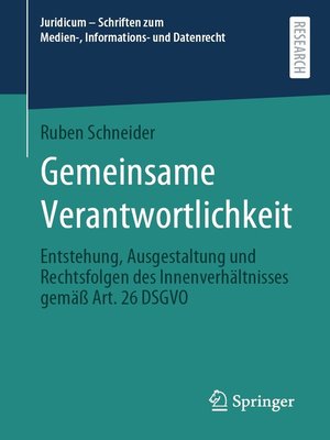 cover image of Gemeinsame Verantwortlichkeit
